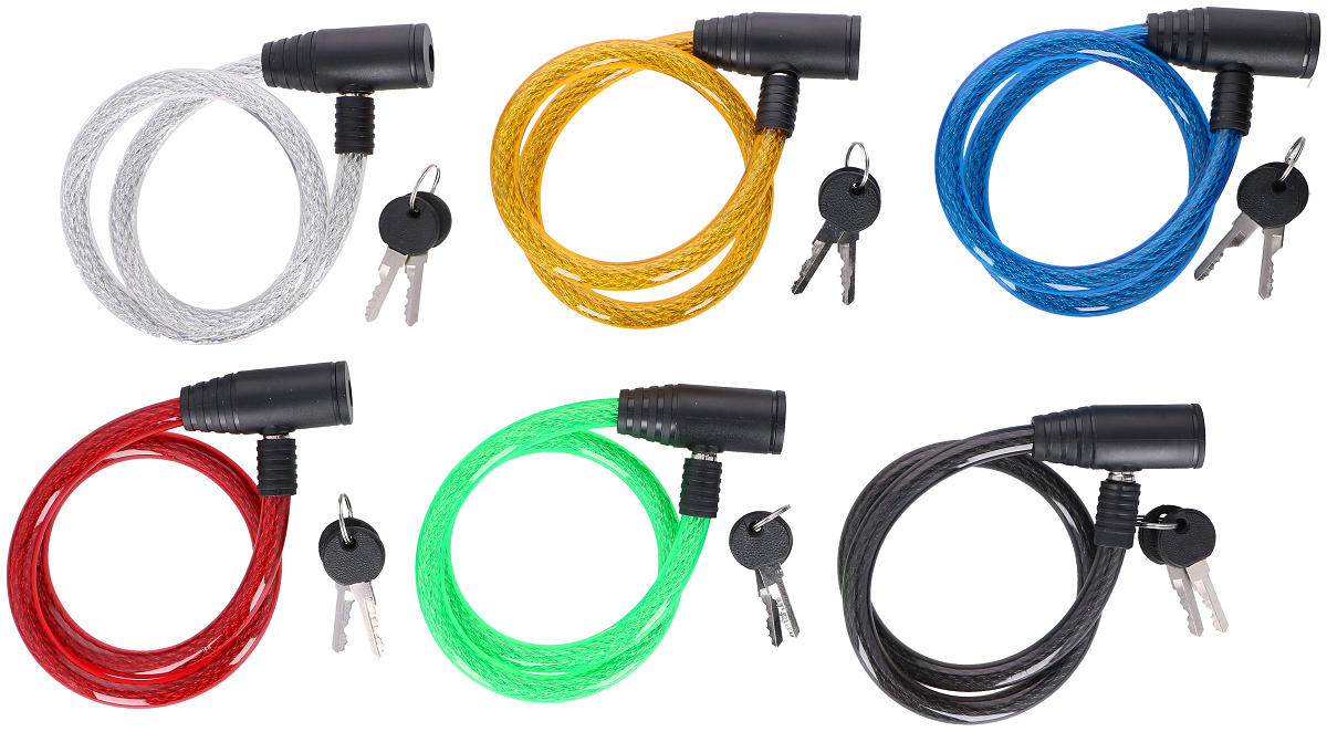 Dunlop fietsslot kabel 6 kleuren