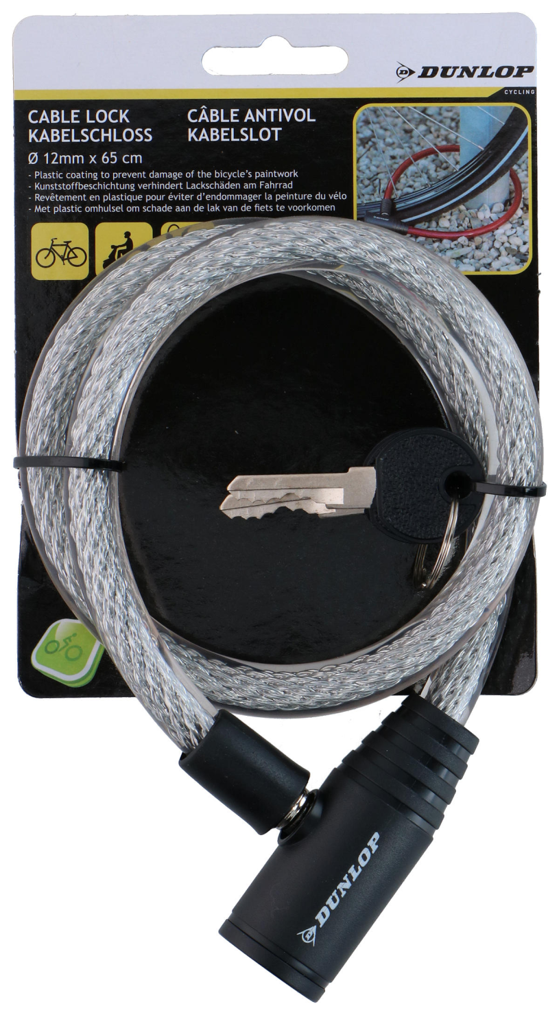 Dunlop fietsslot kabel 6 kleuren