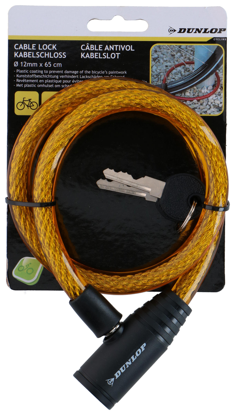 Dunlop fietsslot kabel 6 kleuren