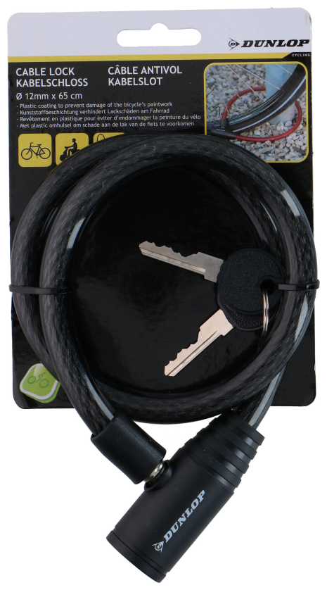 Dunlop fietsslot kabel 6 kleuren