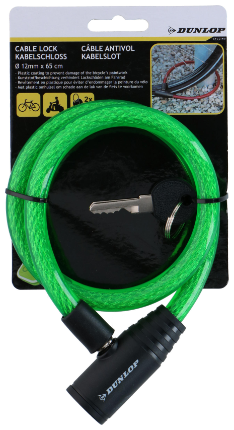 Dunlop fietsslot kabel 6 kleuren