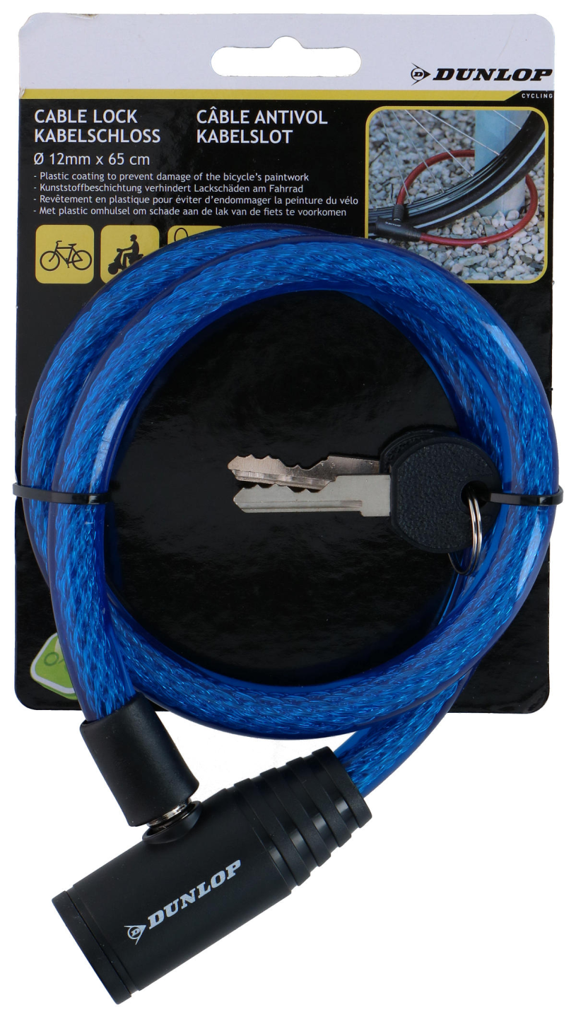 Dunlop fietsslot kabel 6 kleuren