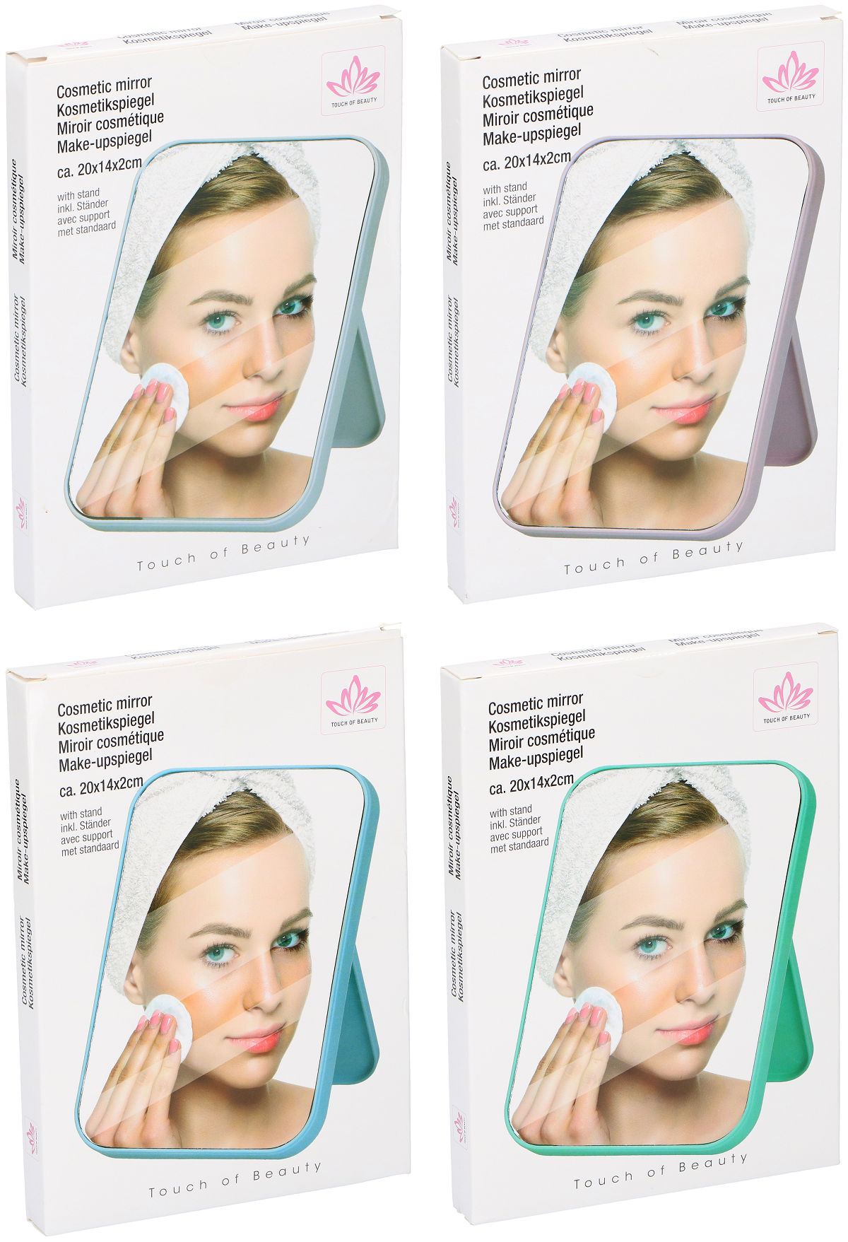 Make-Up spiegel 20x14cm assorti