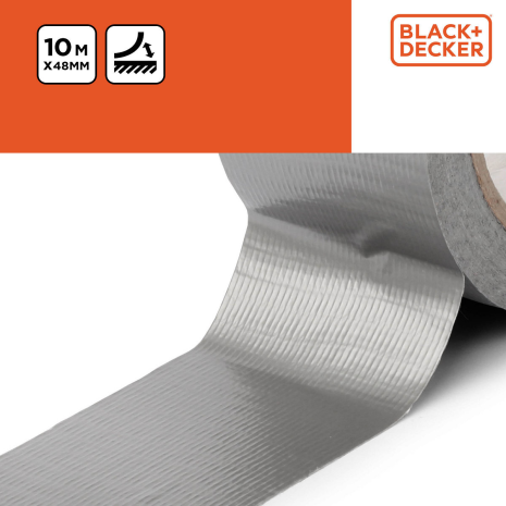 Black+Decker reparatietape 48mmx10m - grijs