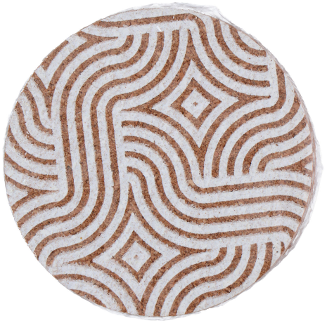 Onderzetter kurk met print 10x10cm 4 stuks assorti