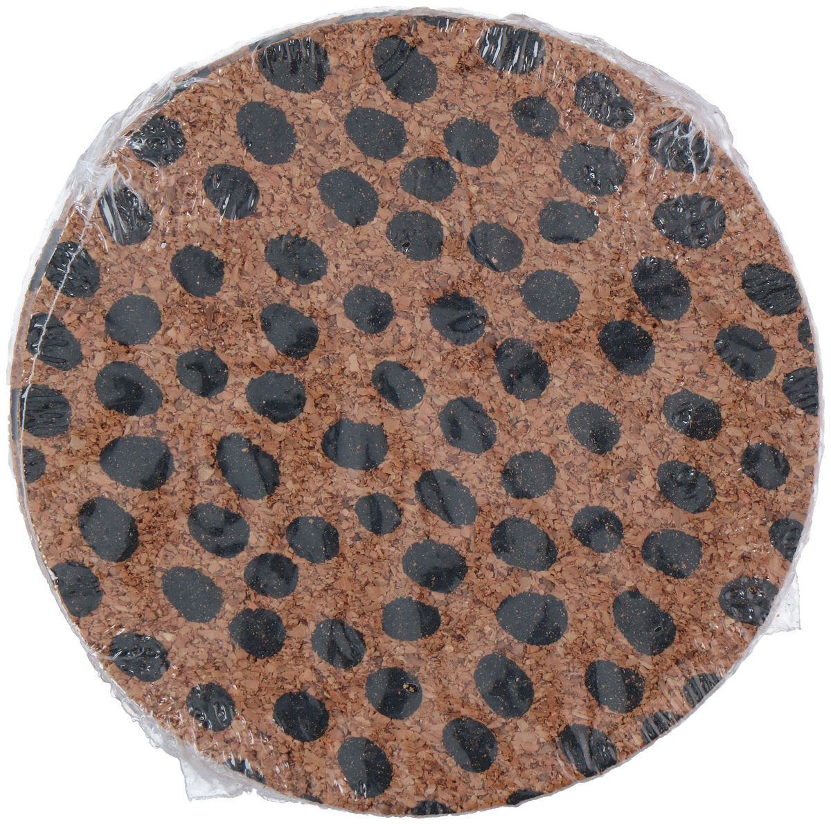 Onderzetter kurk met print 10x10cm 4 stuks assorti