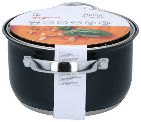 Alpina Kookpan met deksel 1.9L 16cm - inductie