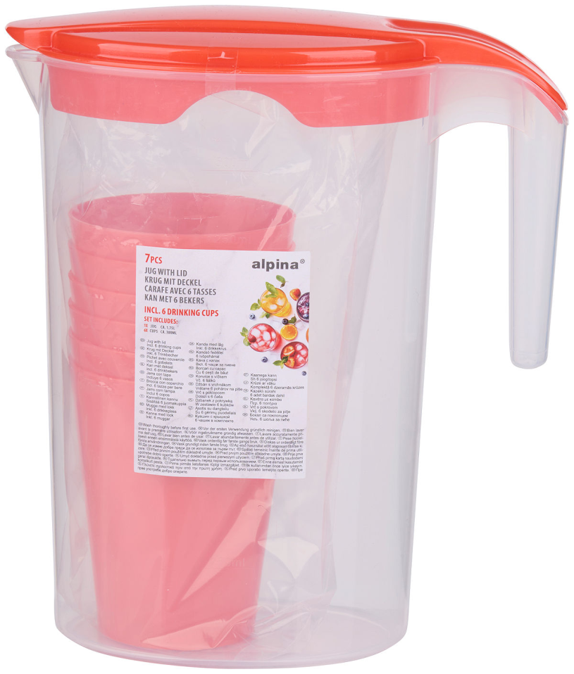 Alpina Schenkkan 1,75L met 6 bekers 300ml