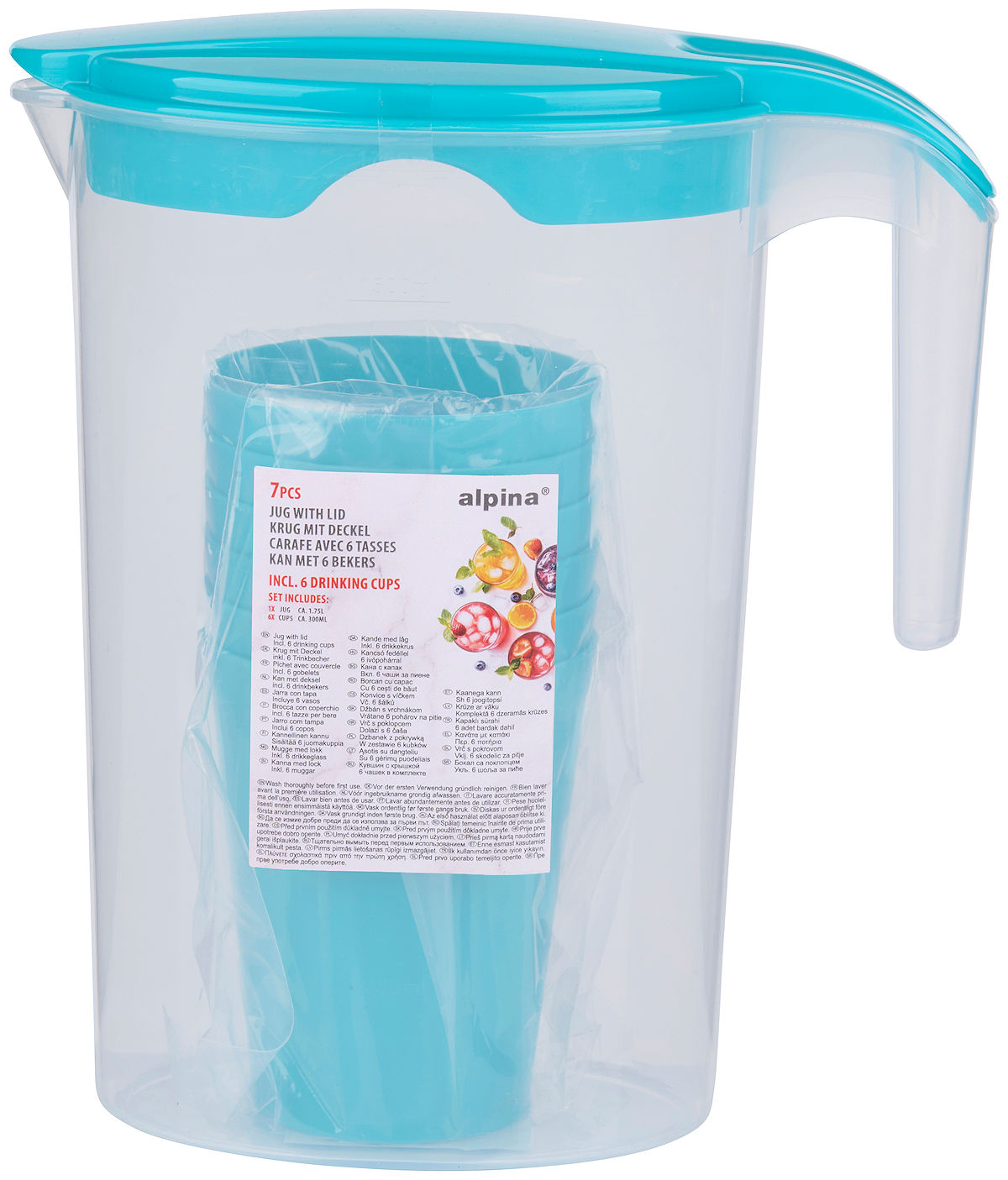 Alpina Schenkkan 1,75L met 6 bekers 300ml