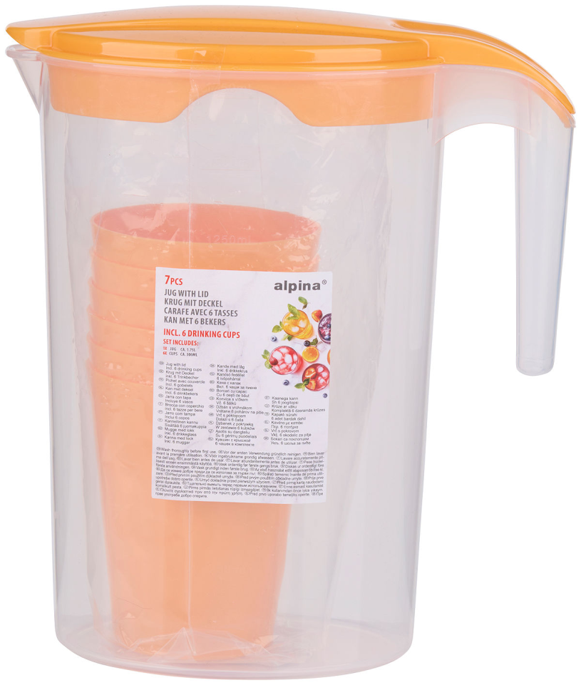 Alpina Schenkkan 1,75L met 6 bekers 300ml