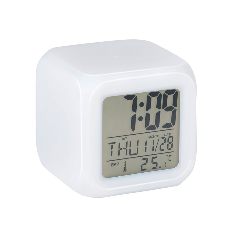 Grundig Digitale Wekker 7,8x7,8x7,8cm Color Changing