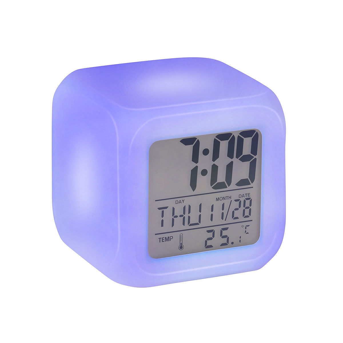 Grundig Digitale Wekker 7,8x7,8x7,8cm Color Changing