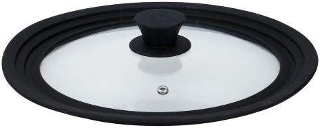 Alpina Deksel glas met siliconen rand dia 24-28cm
