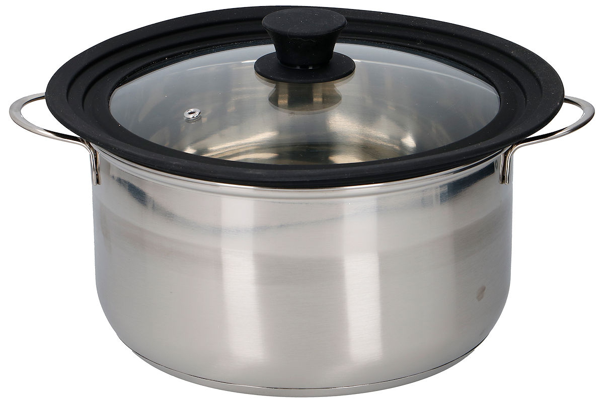 Alpina Deksel glas met siliconen rand dia 24-28cm