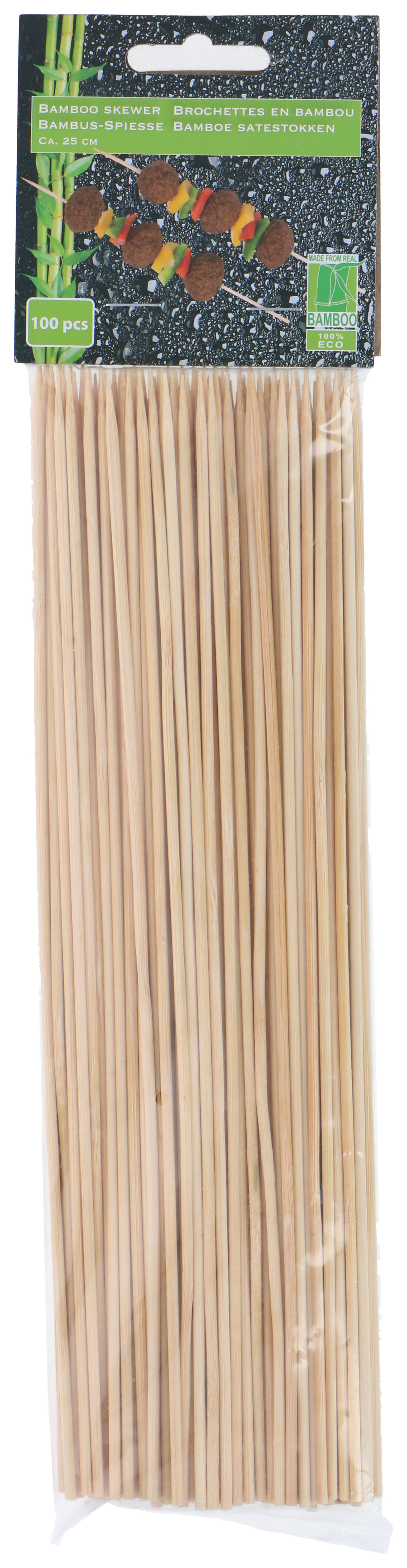 Sateprikkers bamboe 100 stuks 25cm