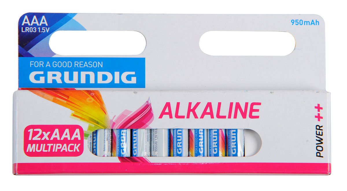 Grundig Alkaline Batterij AAA 12-pack