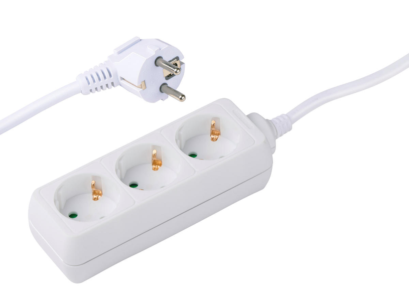 Grundig tafelcontactdoos 3-voud RA 1,5m