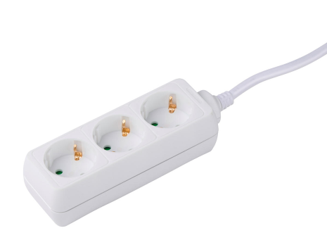 Grundig tafelcontactdoos 3-voud RA 1,5m