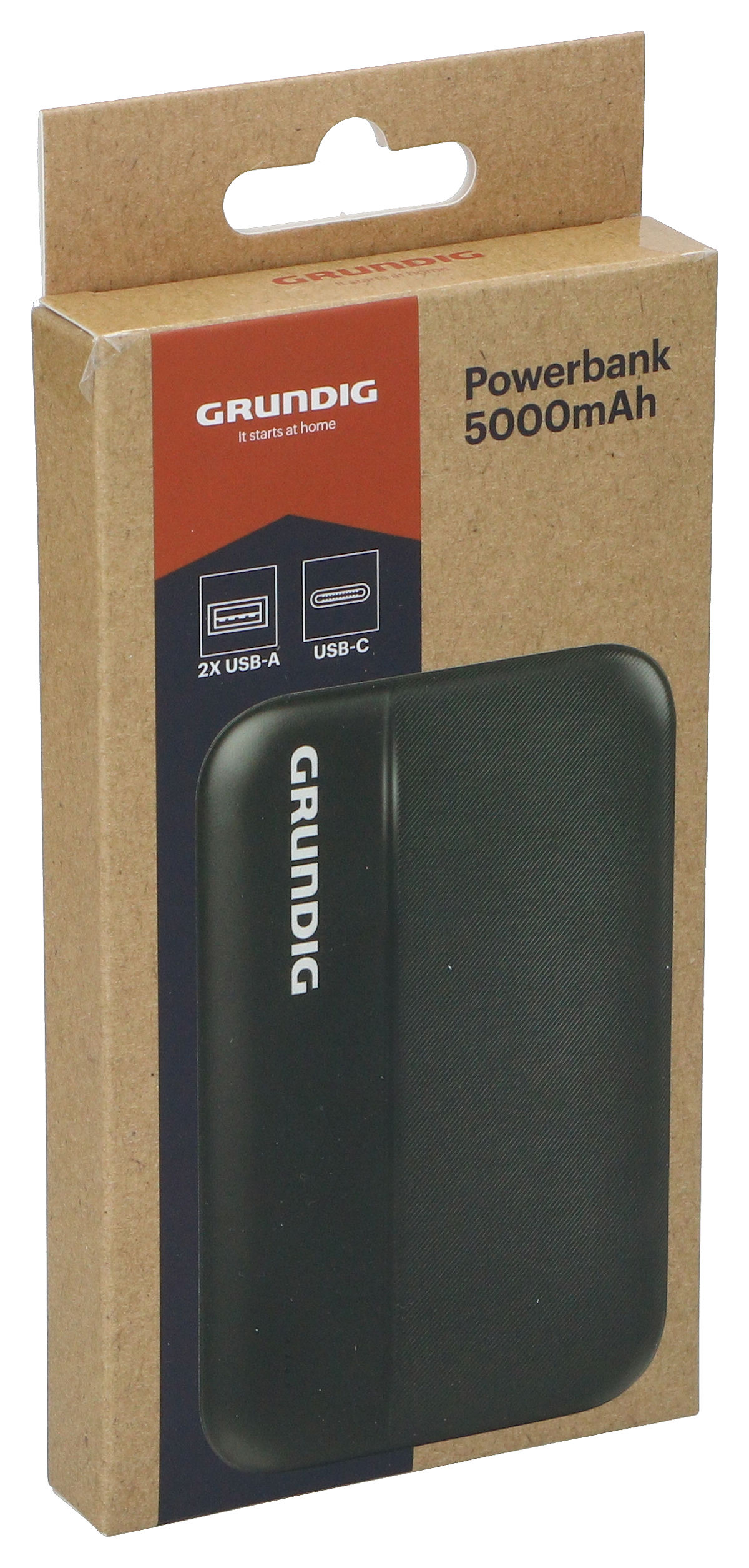 Grundig Powerbank 5.000mAh met USB-A en USB-C