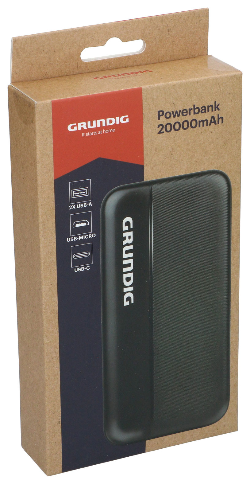Grundig Powerbank 20.000mAh met USB-A en USB-C