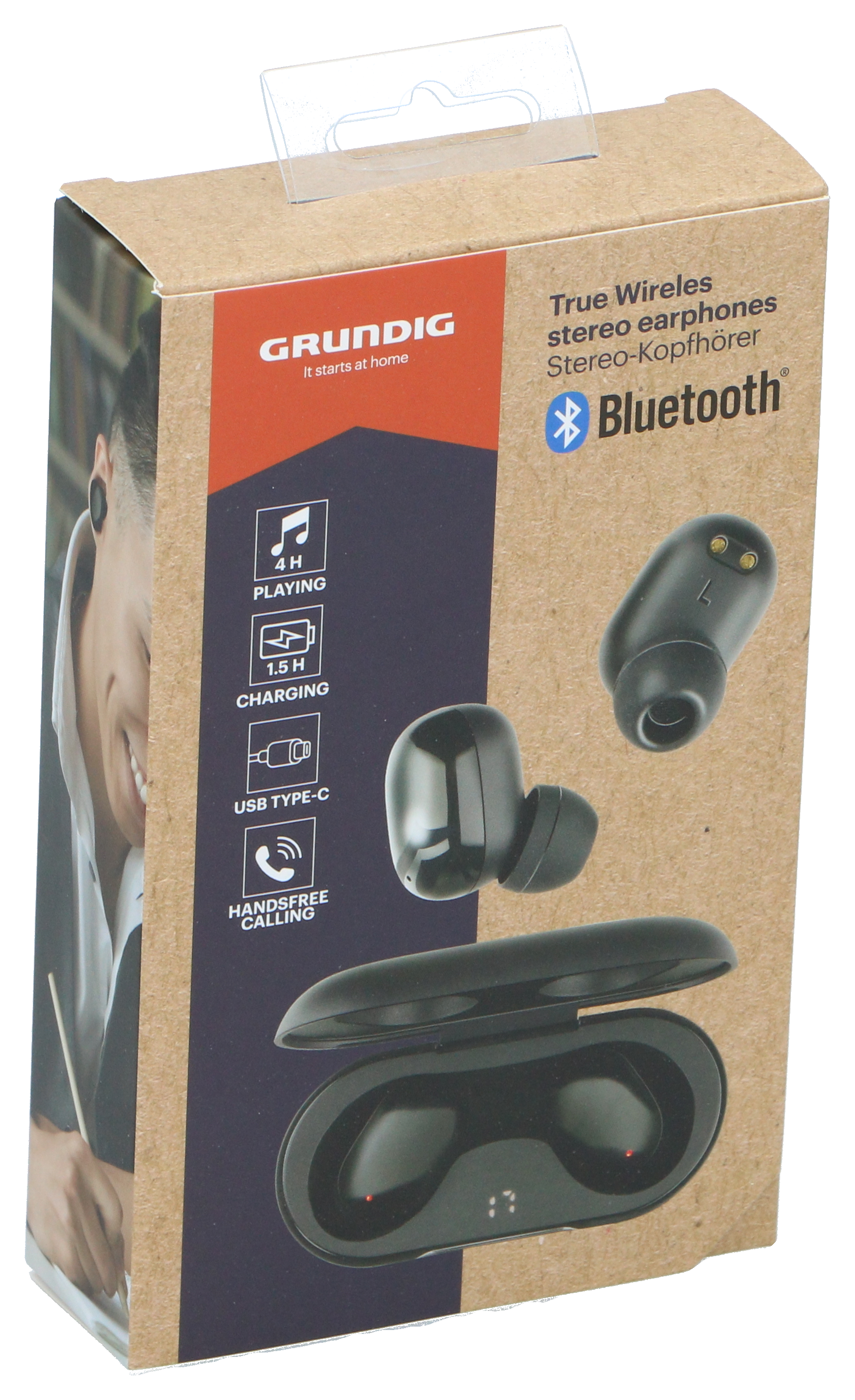 Grundig Draadloze Oordopjes TWS 200mAh - zwart