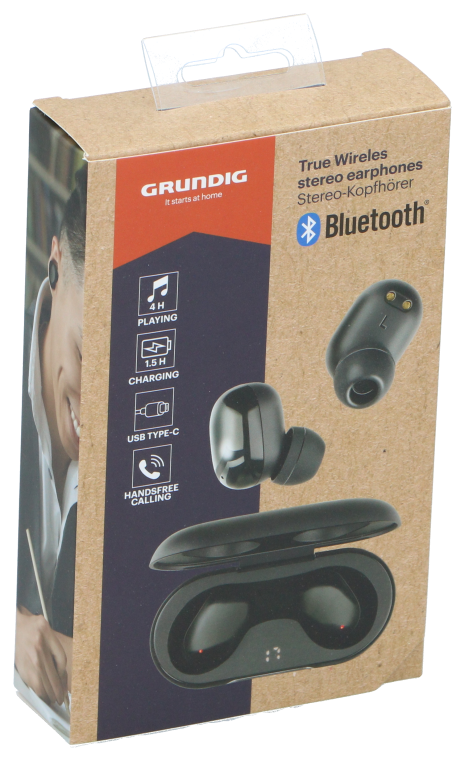 Grundig Draadloze Oordopjes TWS 200mAh - zwart