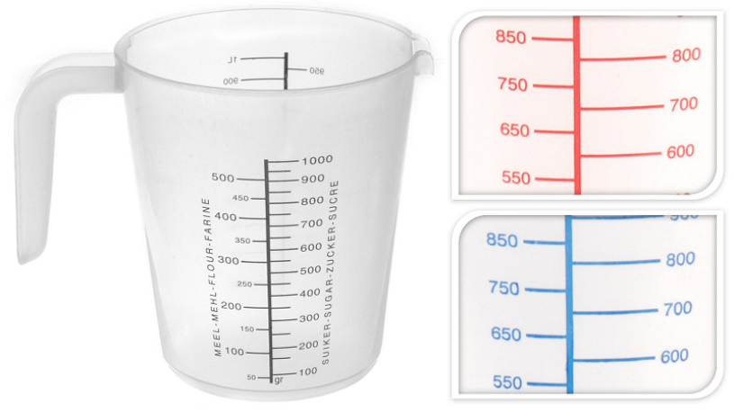 Maatbeker 1L 3 assorti