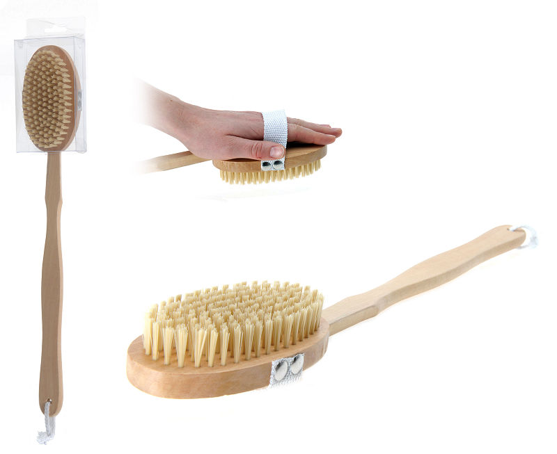 Badborstel 43cm hout