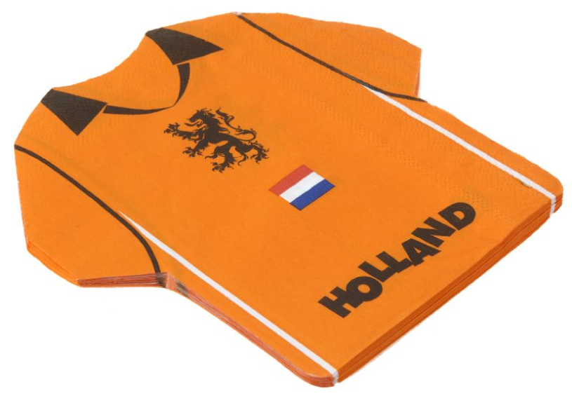 Servetten shirt Holland 16 stuks 15x15,5cm per 6