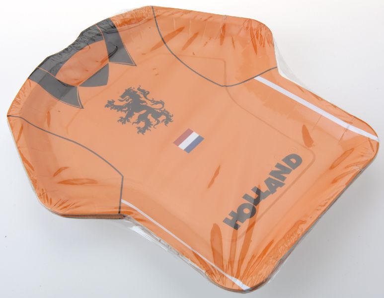 Partybordjes shirt set 8 stuks per 6