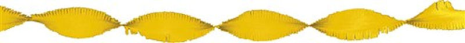 Crepeguirlande 24 meter geel brandvertragend