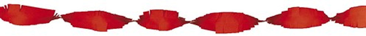 Crepeguirlande 24 meter rood brandvertragend