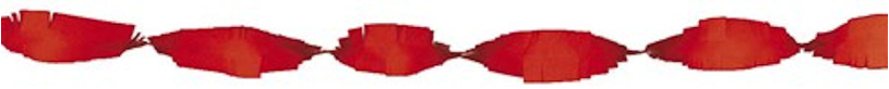 Crepeguirlande 24 meter rood brandvertragend