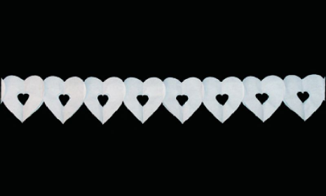 Hartguirlande klein 6m. wit