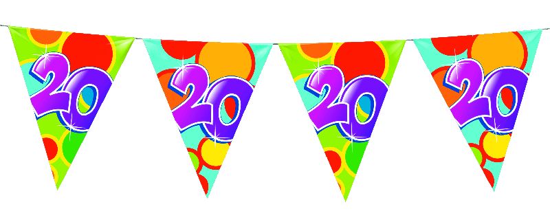 Vlaggenlijn 10 meter 20 jaar