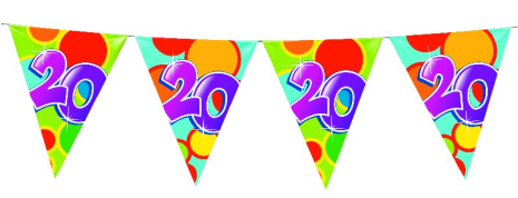 Vlaggenlijn 10 meter 20 jaar