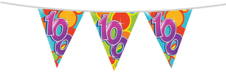 Vlaggenlijn 10 meter 100 jaar 5 stuks