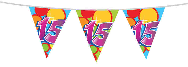 Vlaggenlijn 10 meter 15 jaar