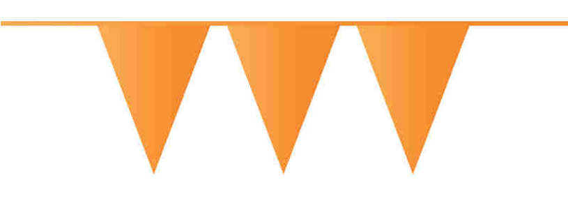 Vlaggenlijn 10 meter oranje