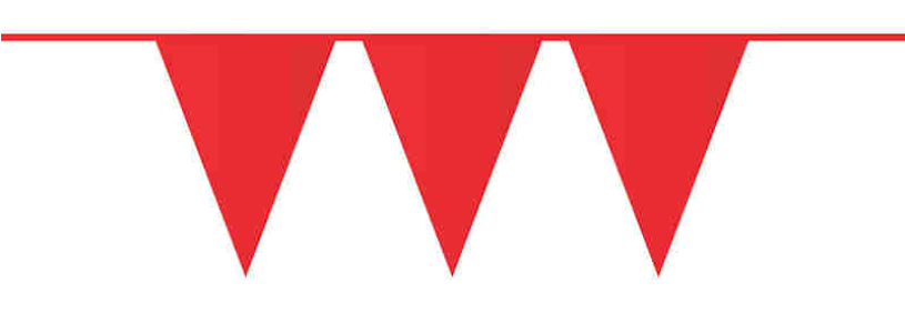 Vlaggenlijn 10 meter rood