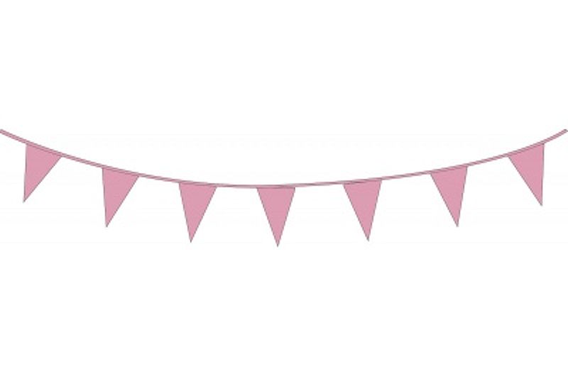 Vlaggenlijn babyrose 10 meter