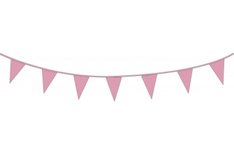 Vlaggenlijn babyrose 10 meter