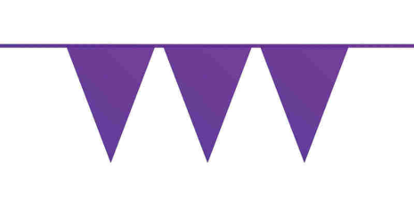 Vlaggenlijn 10 meter paars