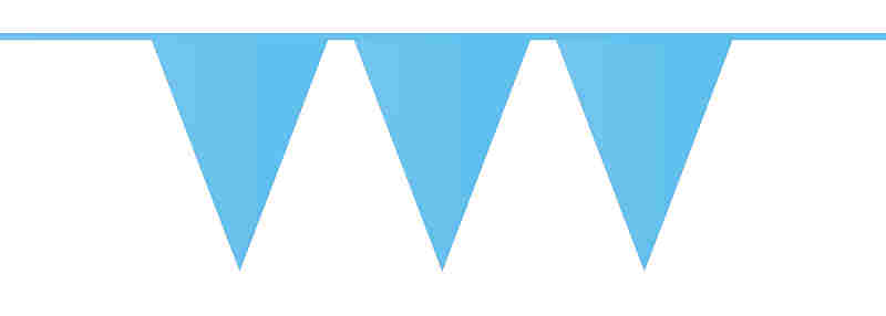 Vlaggenlijn 10 meter lichtblauw