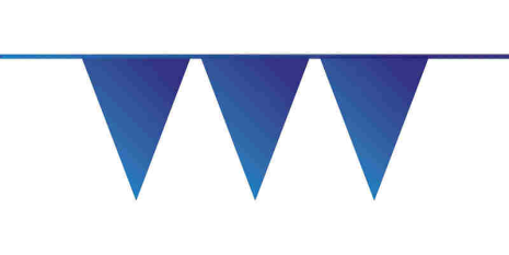 Vlaggenlijn 10 meter blauw