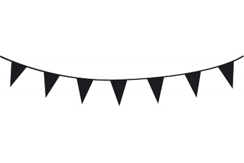 Vlaggenlijn 10 meter zwart