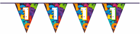 Vlaggenlijn Cijfers 10 meter - 1 jaar