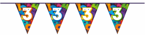 Vlaggenlijn Cijfers 10 meter - 3 jaar
