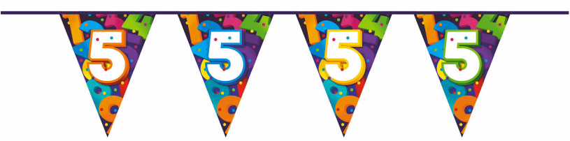 Vlaggenlijn Cijfers 10 meter - 5 jaar