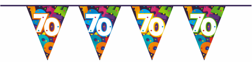 Vlaggenlijn Cijfers 10 meter - 70 jaar